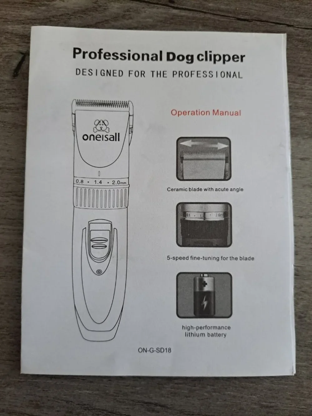 Pet Electric Clipper One Is All Dog and Cat Professional Clipper
